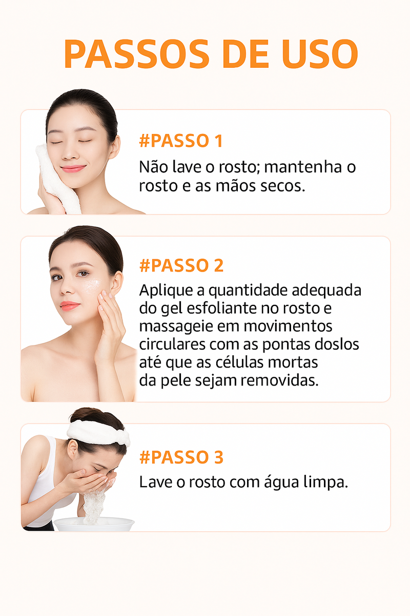 Gel Esfoliador Orange | Acabe de Vez com Manchas Escuras! FRETE GRÁTIS